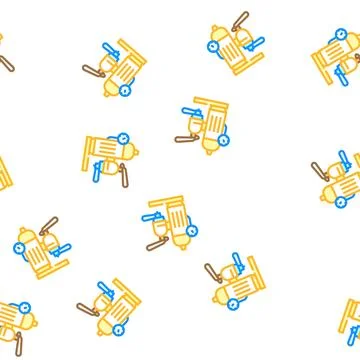 Lever coffee maker vector seamless pattern イラスト素材