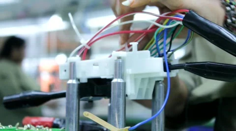 Lever Combination Switch Assembly for Automobiles Stock Footage 729327