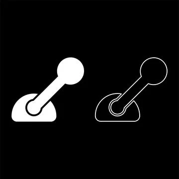 Lever control concept clutch switch on off gearshift transmission gear stic.. Stock Illustration
