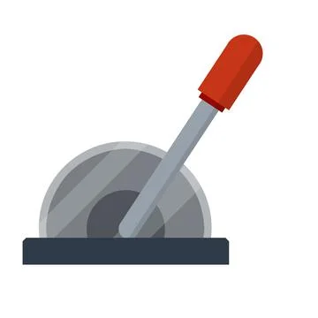 Lever to increase the speed of the mechanism. The control of the car. Stock Illustration