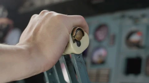 Lever larger plane Stock Footage 54547508