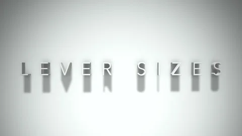 Lever sizes 3D title animation with shadows on a white background Vídeo Stock 296928792