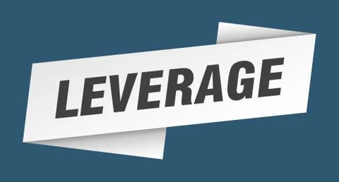Leverage banner template. leverage ribbon label sign Stock Illustration