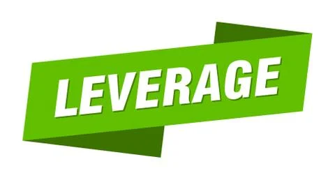 Leverage banner template. leverage ribbon label sign Stock Illustration