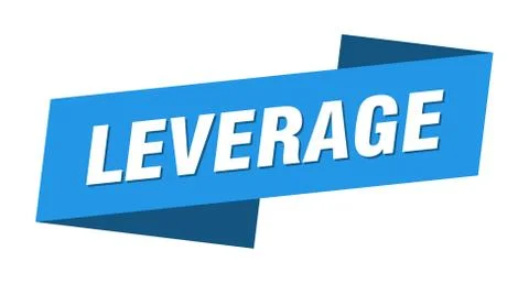 Leverage banner template. leverage ribbon label sign Stock Illustration