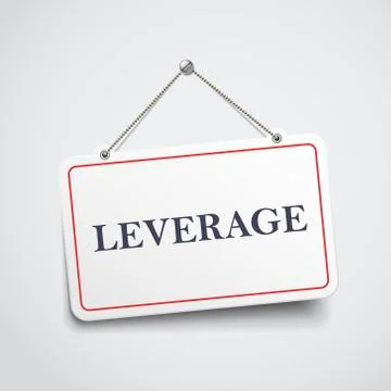 Leverage hanging sign Stock Illustration