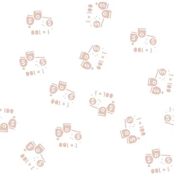 Leverage help glyph seamless pattern Stock Illustration