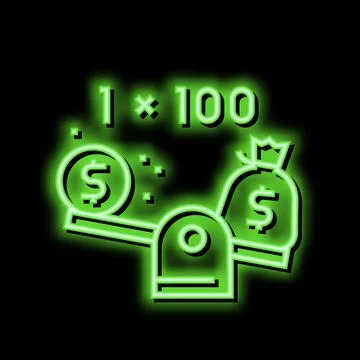 Leverage help neon glow icon illustration Stock Illustration