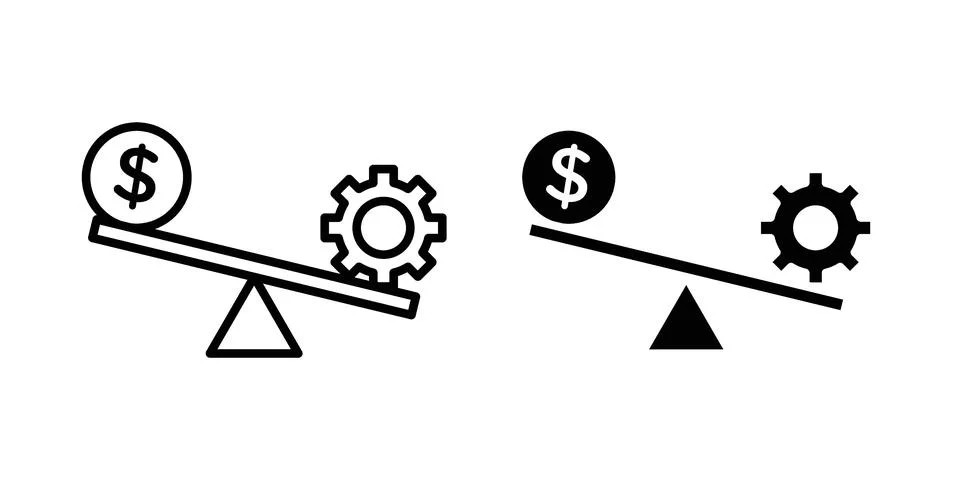 Leverage icon design. Simple Vector illustrations.. Stock Illustration