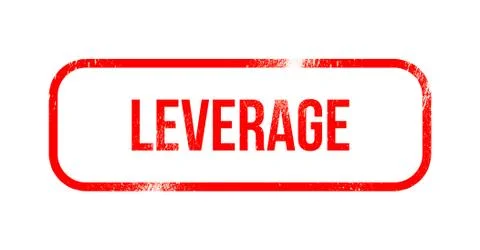 Leverage - red grunge rubber, stamp Stock Illustration
