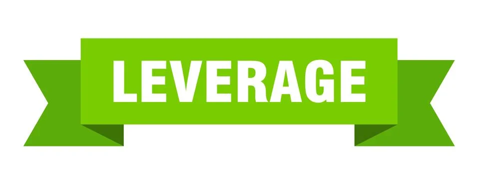Leverage ribbon. leverage paper band banner sign Stock Illustration