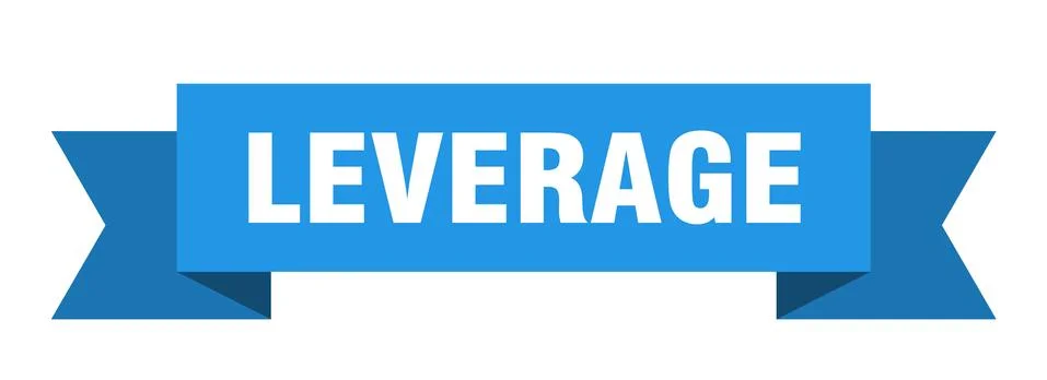 Leverage ribbon. leverage paper band banner sign Stock Illustration