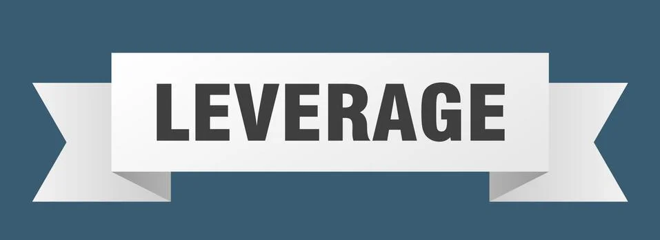 Leverage ribbon. leverage paper band banner sign Stock Illustration