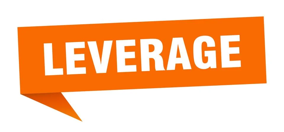 Leverage speech bubble. leverage ribbon sign. leverage banner Stock Illustration