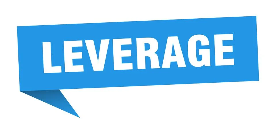 Leverage speech bubble. leverage ribbon sign. leverage banner Stock Illustration