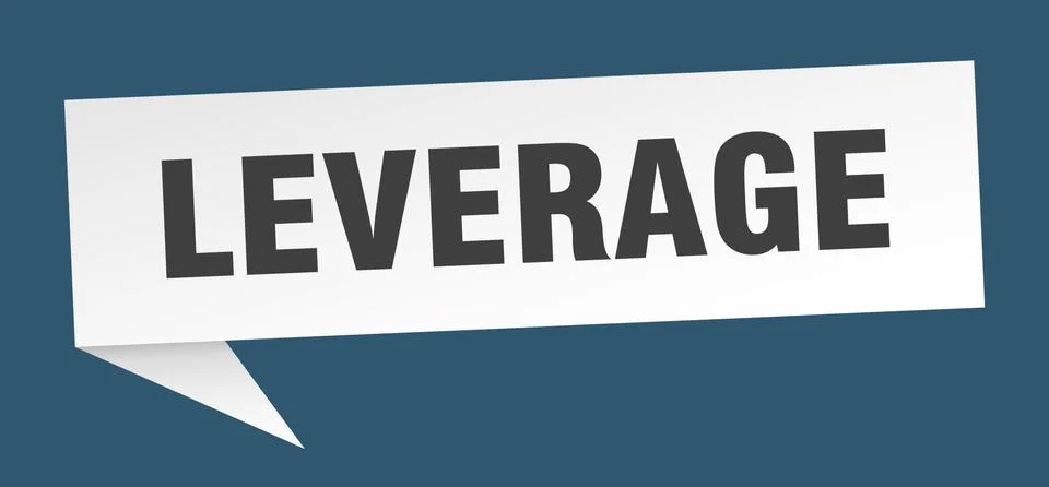 Leverage speech bubble. leverage ribbon sign. leverage banner Stock Illustration