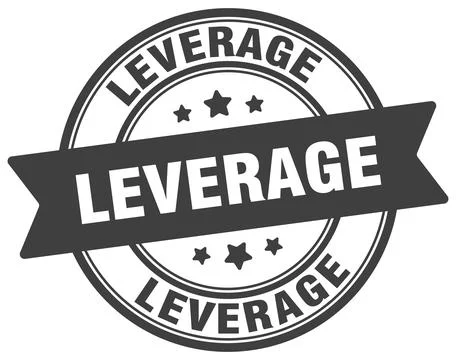 Leverage stamp. leverage label on transparent background. round sign Stock Illustration