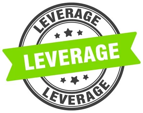 Leverage stamp. leverage label on transparent background. round sign Stock Illustration