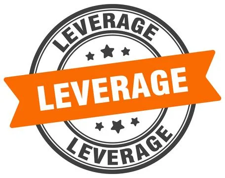 Leverage stamp. leverage label on transparent background. round sign Stock Illustration