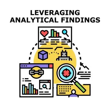 Leveraging analytical findings for data driven strategy Stock Illustration