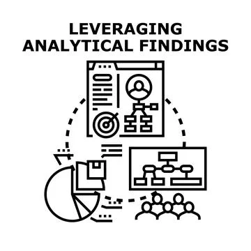 Leveraging analytical findings for data driven strategies Stock Illustration
