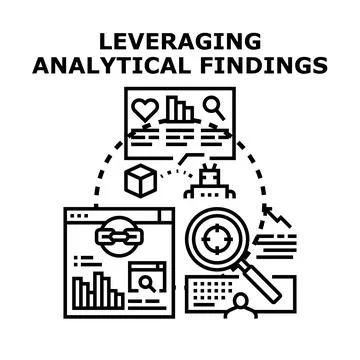 Leveraging analytical findings for data driven strategy Stock Illustration