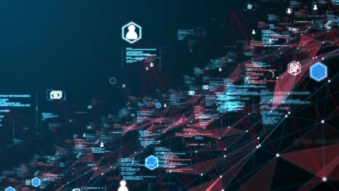 Leveraging Big Data for Network Connectivity, animation render Stock Footage 249779342
