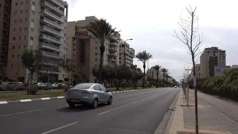 Levi Eshkol St. - Tel Aviv Israel Stock Footage 102678740