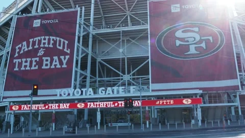 Levi Stadium with lens flare Stock Footage 168427497