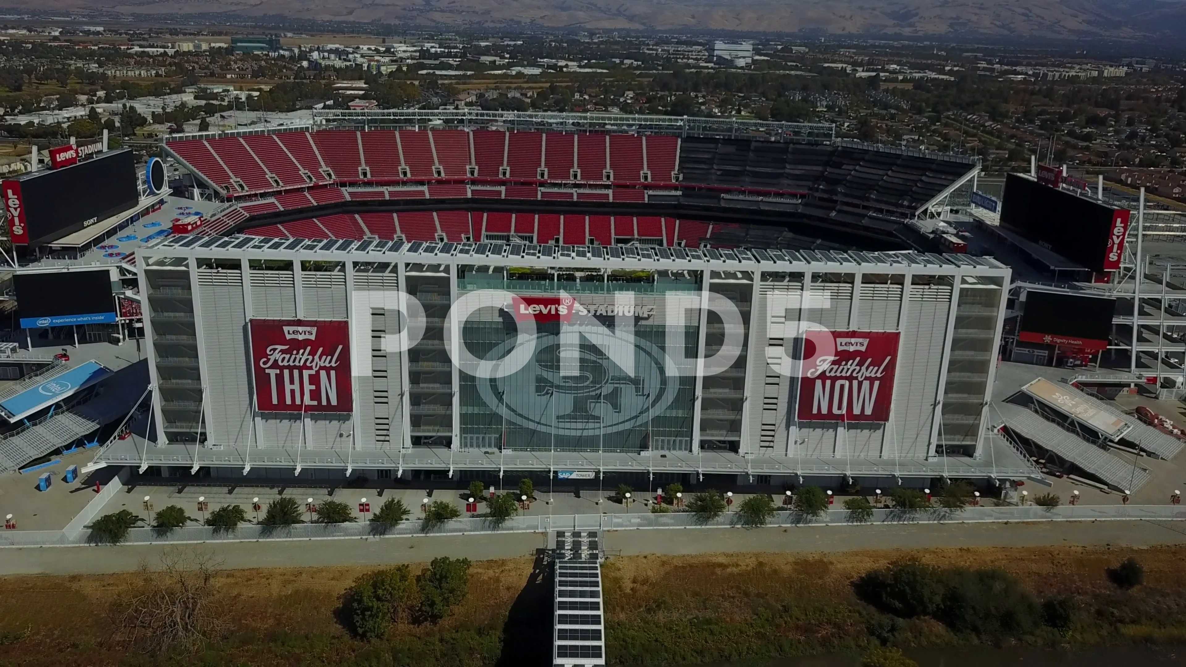 Levi's Stadium Santa Clara Aerial Reveal | Stock Video | Pond5