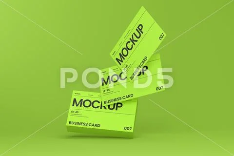 Levitating Business Card Mockup PSD Template