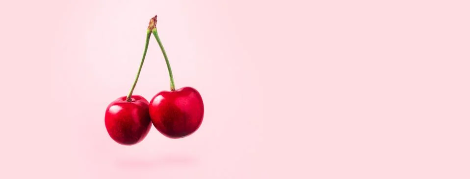 Levitating cherry Stock Photos
