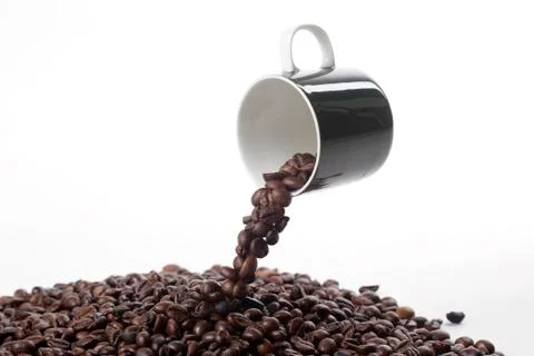 Levitating coffee cup Stock Photos