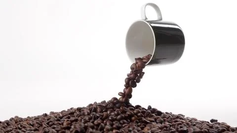 Levitating coffee cup Stock Photos