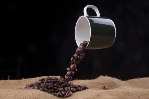 Levitating coffee cup Stock Photos