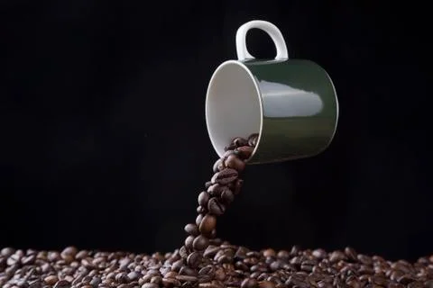Levitating coffee cup Stock Photos