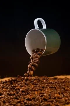 Levitating coffee cup Stock Photos