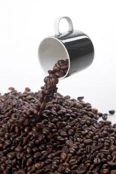 Levitating coffee cup Stock Photos