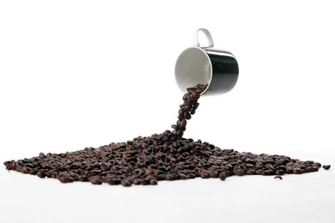 Levitating coffee cup Stock Photos