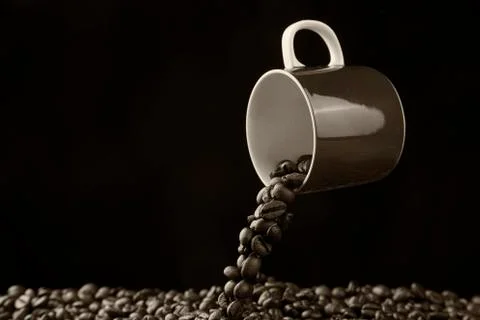 Levitating coffee cup Stock Photos