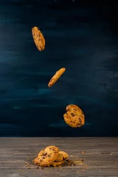 Levitating cookies Stock Photos