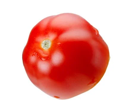 Levitating halves of cherry tomatoes Stock Photos