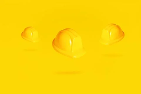 Levitating hardhats Stock Photos