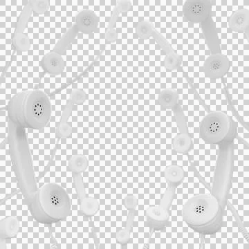 Levitating Phone Handsets Illustrazione stock