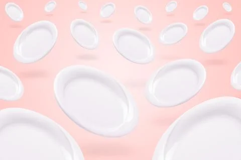 Levitating plates Stock Photos