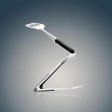 Levitating set of BBQ grilling tools Stock Photos