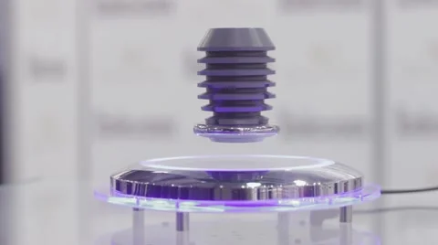 Levitation Device. High Tech. a Magnetic Field. Stock Footage 58290608