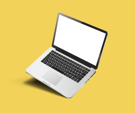 Levitation laptop. Vector Stock Illustration