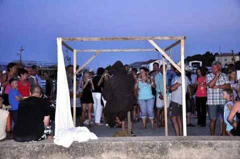 Levitation trick Stock Photos