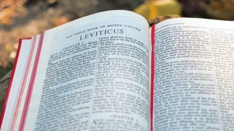 Leviticus chapter of Holy Bible book Stock Footage 300939761